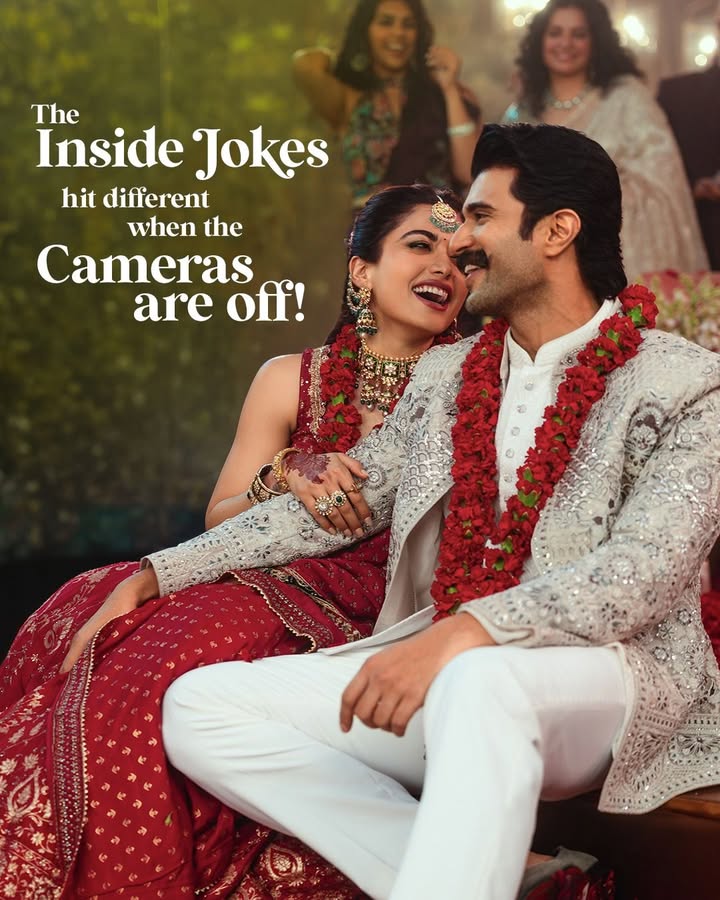 Yes, she s whispered the same inside joke a hundred times. And yes, it makes him laugh... every time. Visit Manyavar