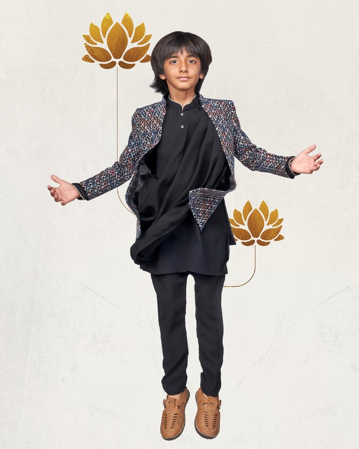 From adorable sherwanis to elegant lehengas and ethnic sets, our kidswear collection is designed to make every moment picture perfect From adorable sherwanis to elegant lehengas and ethnic sets, our kidswear collection is designed to make every moment pictur...