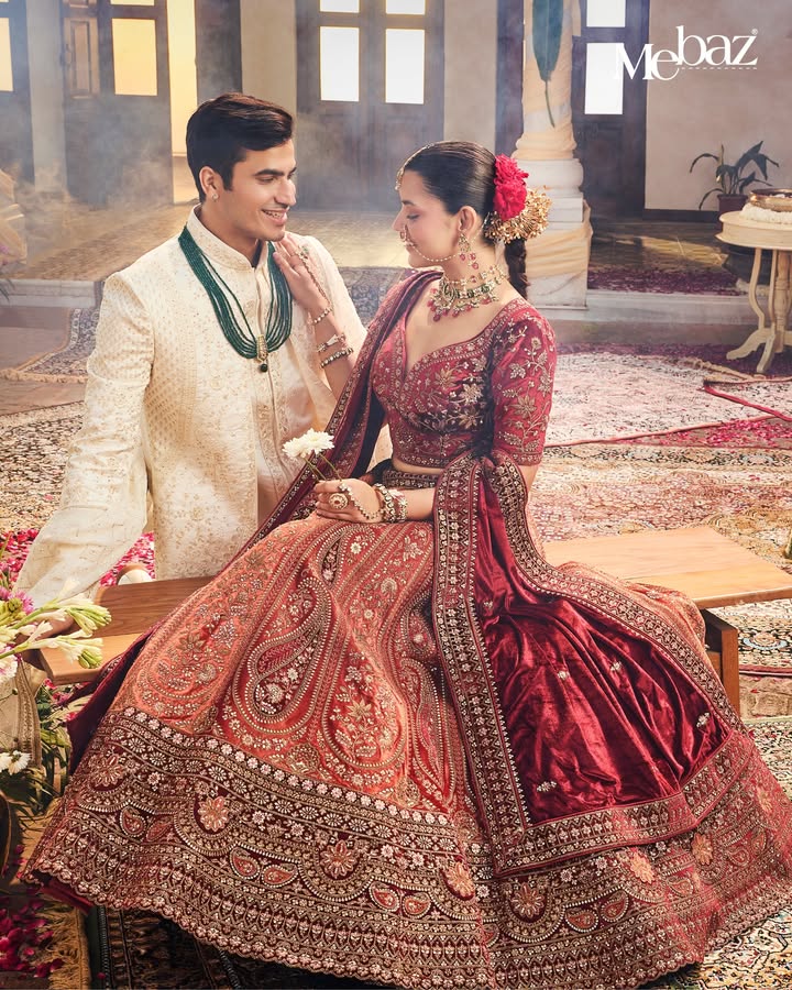 In the richness of red and the calm of ivory, two distinct worlds meet