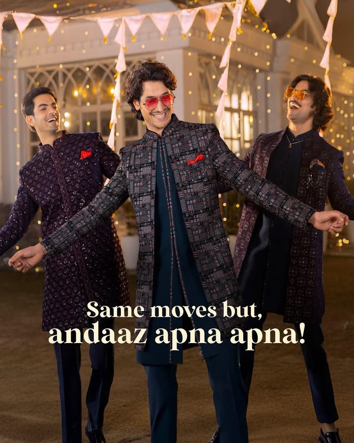 The spotlight is on the whole squad, now its time to own it your way Find Indo Westerns to match the entire squads style at www.manyavar.com or at a store near you The spotlight is on the whole squad, now its time to own it your way Find Indo Westerns to match the entire squads style a...