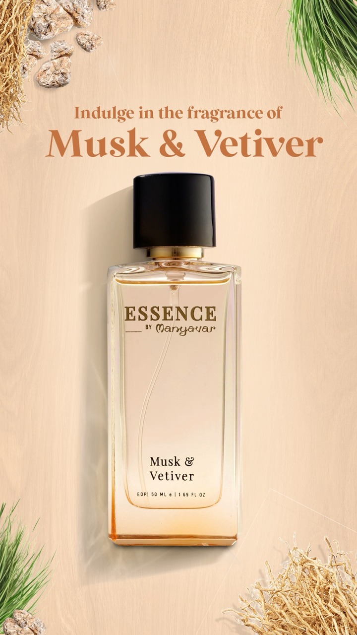 Turn heads in every celebration with Musk Vetiver from Essence by Manyavar