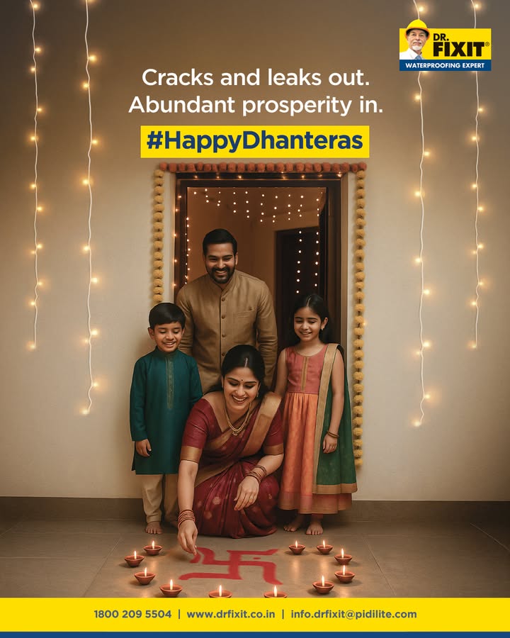 This Dhanteras, let health, wealth and happiness thrive in your home. Dr. Fixit wishes you all a Happy Dhanteras