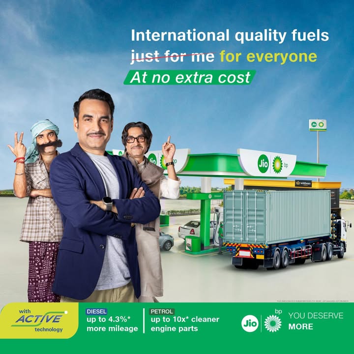 Your journey deserves a star performance. That s why Jio bp brings you internationally developed ACTIVE technology fuels