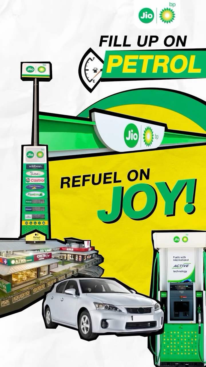 With Jio bp, every refill is a chance to win Win a brand new SUV, weekly vouchers worth 2100, and daily rewards ...