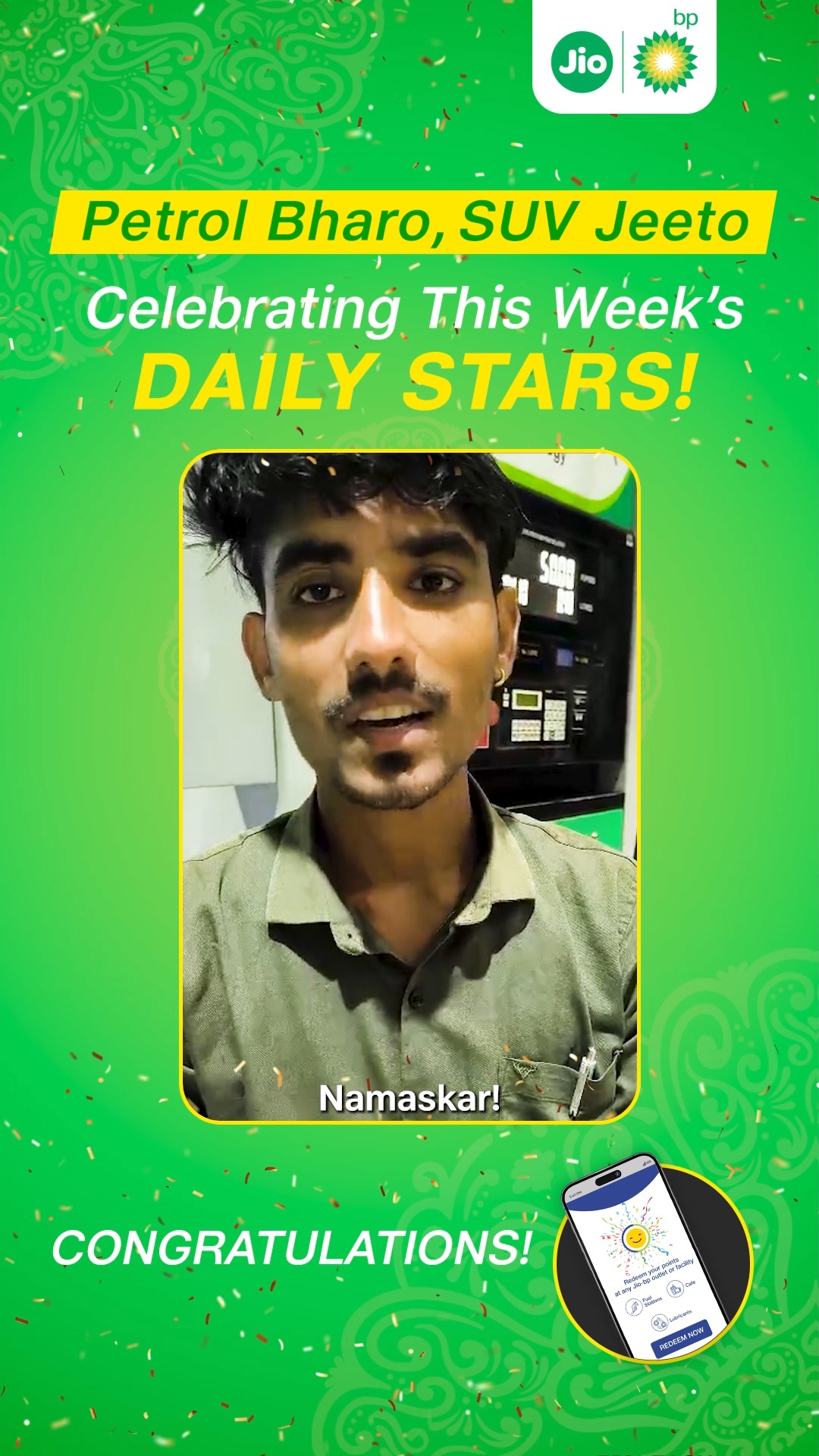 Meet one of our proud daily winners With a purchase of 220, he earned 50 cashback and shared his excitement