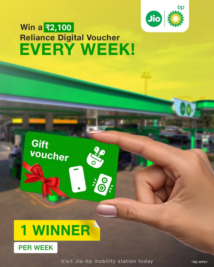 Fuel up at Jio bp for a chance to win a grand prize SUV