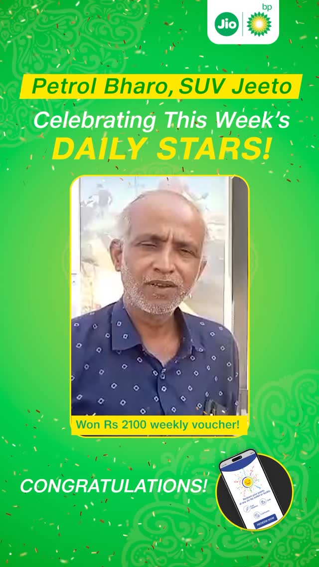A new winner every week You could be next Just fuel up at Jio bp for a chance to win a grand prize SUV, 2,100 in ...