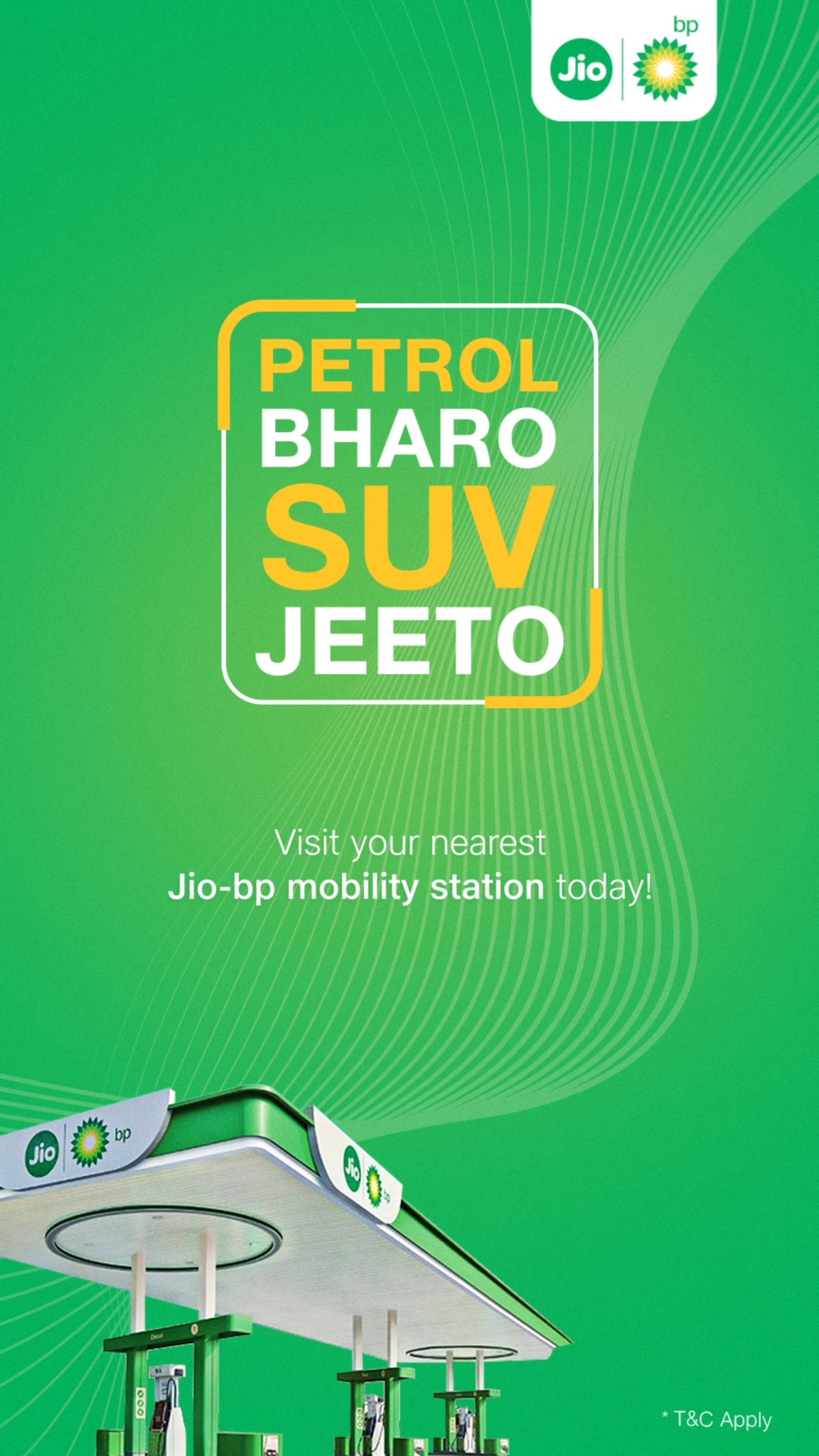 Its that fast Hit the jackpot at Jio bp With prizes ranging from a grand prize SUV and weekly vouche...