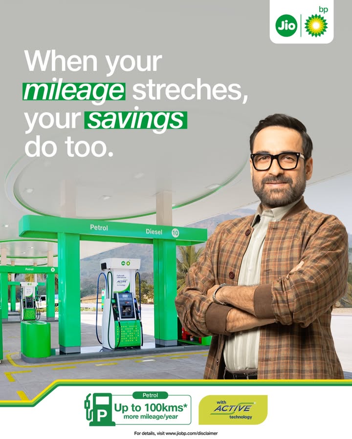 With Active Technology at Jio bp, every litre stretches your mileage and your savings