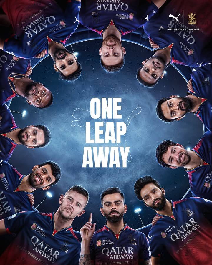 ONE TEAM. ONE DREAM. ONE LEAP FROM GLORY. Lets bring it home, royalchallengers.bengaluru PUMAxRCB ONE TEAM. ONE DREAM. ONE LEAP FROM GLORY. Lets bring it home, royalchallengers.bengaluru PUMAxRCB