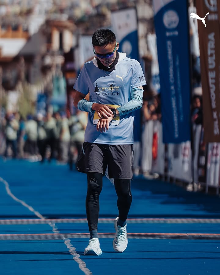 Chasing limits, not just finishes. Stanzin Wankchuk clocks 4th at Silk Route Ultra at ladakhmarathon in his Deviate Elites GoWild Chasing limits, not just finishes