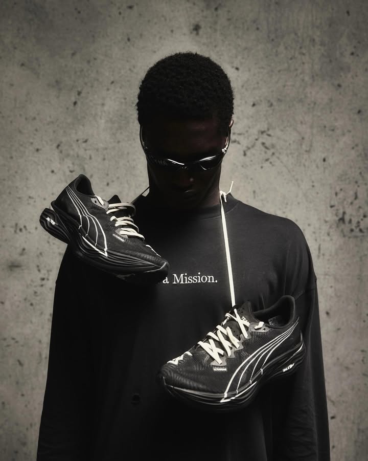 Limited edition PUMA x REPRESENT Deviate Elite 3, out now in stealth black.