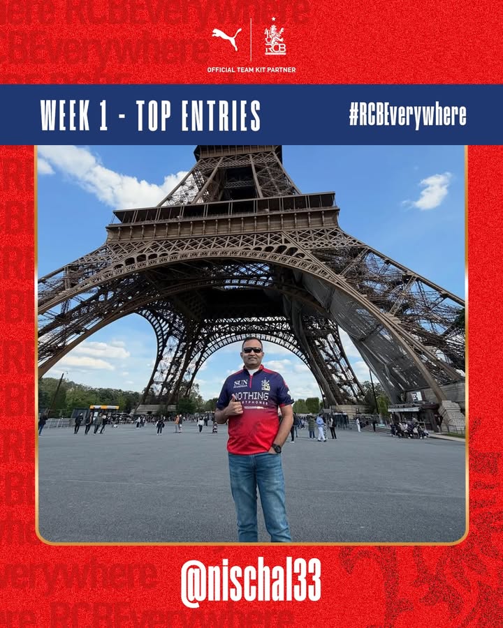 From the Eiffel Tower to the Golden Bridge, from wearing it to work to donating blood in it, fans are taking RCBEverywhere ...