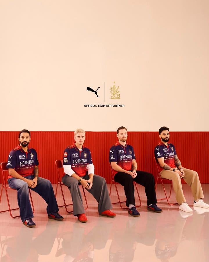 Please take your seats. The shows about to begin royalchallengers.bengaluru PUMAxRCB