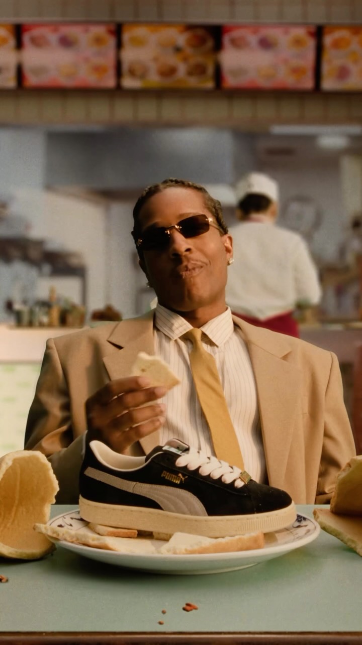 An iconic archive design from 1994, reworked with the nods to NY street culture. A AP ROCKY x PUMA Suede 94