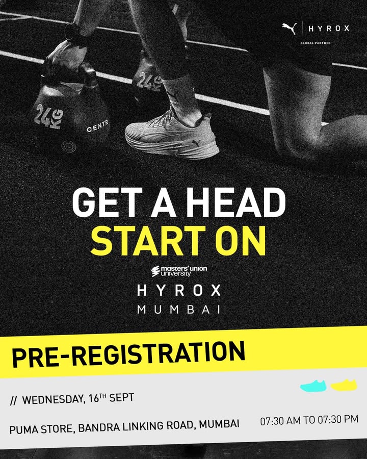 Masters Union University HYROX Mumbai Pre Registration Skip the queue and check in for athletes racing on 17th Sept...