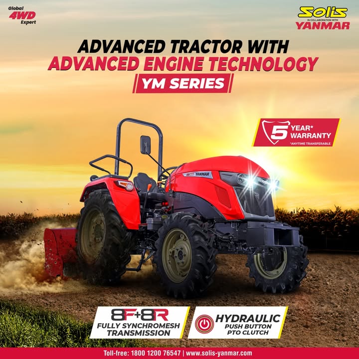 Enjoy a 5 year warranty on the advanced tractors with advanced Engine Technology Yanmar YM 348A Enjoy a 5 year warranty on the advanced tractors with advanced Engine Technology Yanmar YM 348A