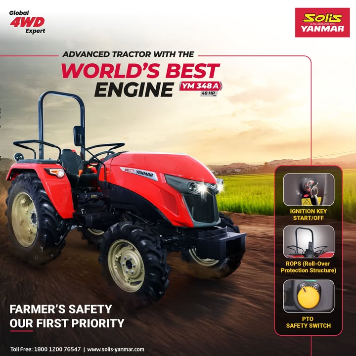 Experience next level farming with the Yanmar YM 348A Advanced Japanese Tractor, built for power, reliability, and operator ...