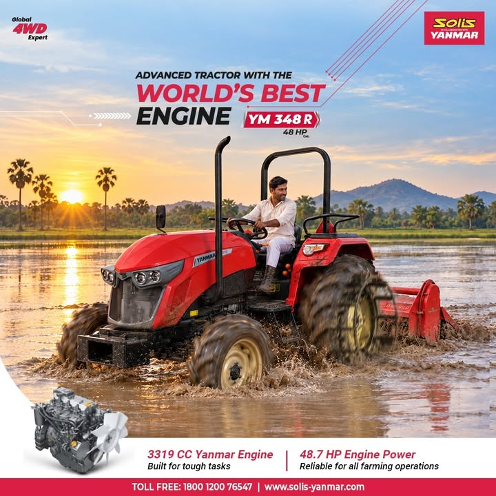 Bring superior power to every demanding farming operation with the advanced YM 348R tractor
