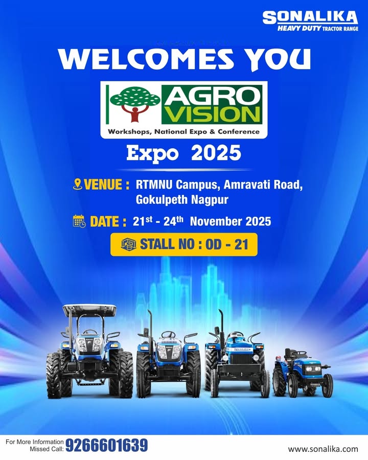 Experience the future of farming in Maharashtra with Sonalika at Agrovision 2025 as we will showcase heavy duty tractors and...