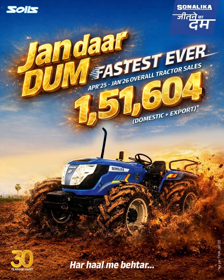 Celebrating our 30 years of empowering farmers, we achieved our fastest ever YTD overall sales of 1,51,604 tractors in Apr ...