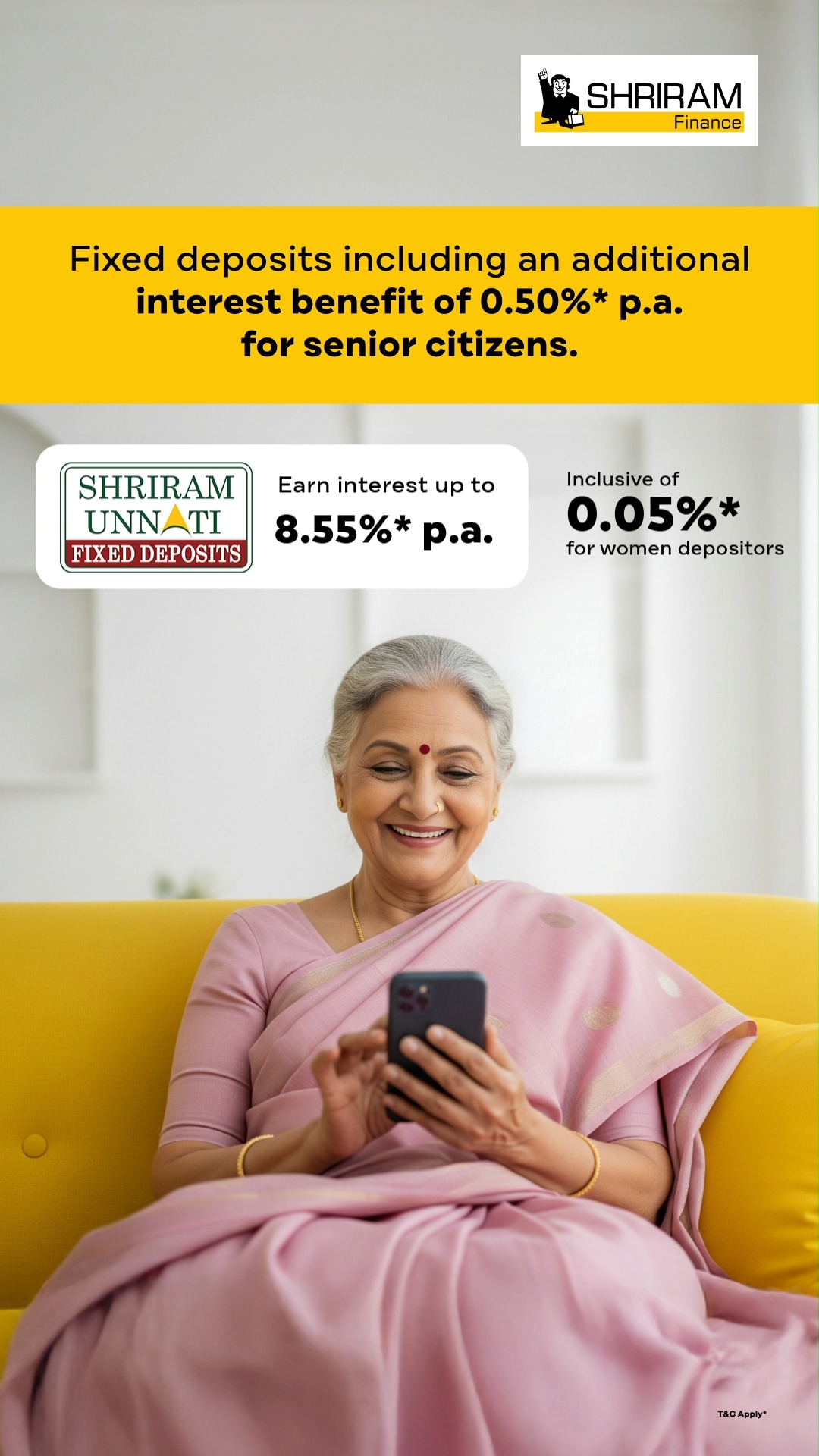 For generations, one name has earned the trust. Choose Fixed Deposits with interest rates up to 8.55 p.a