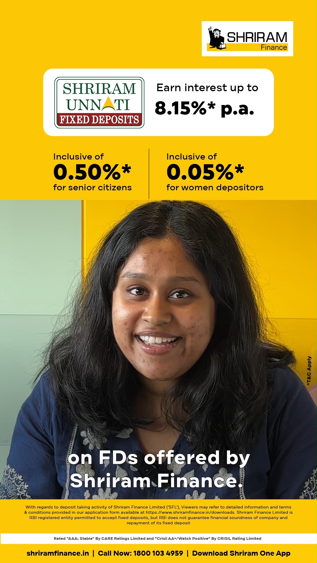Yes, you heard it right Choose Fixed Deposits with interest rates up to 8.15 p.a., including an additional 0.50 p.a