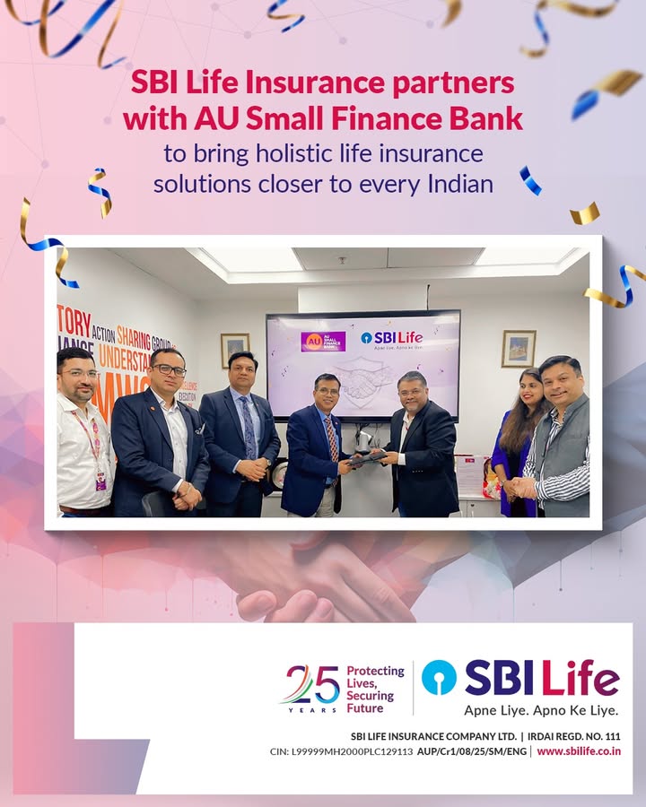 SBI Life signed a corporate agency partnership with AU Small Finance Bank to make comprehensive Life Insurance solutions mor...