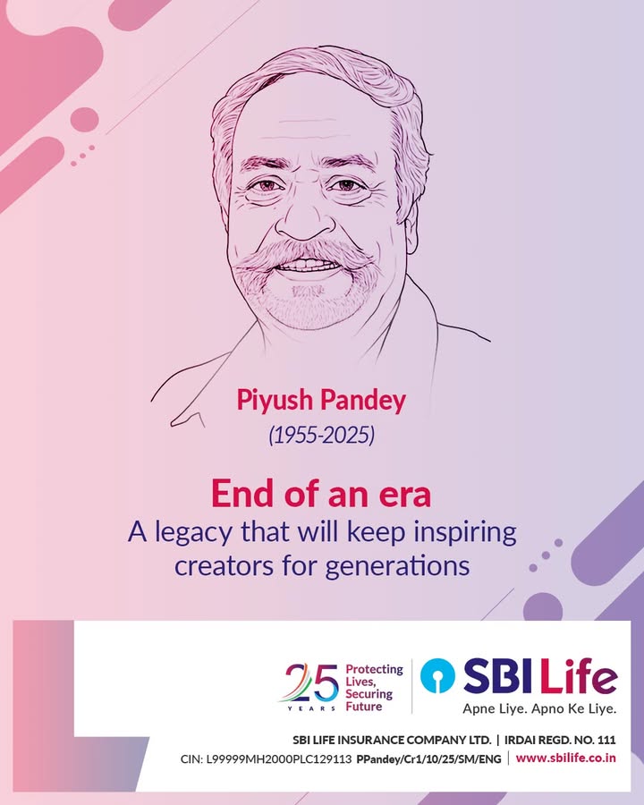 Some voices dont just shape brands, they shape belief. Piyush Pandey, the man who gave Indian advertising its soul, also played a monumental role in building our story Some voices dont just shape brands, they shape belief