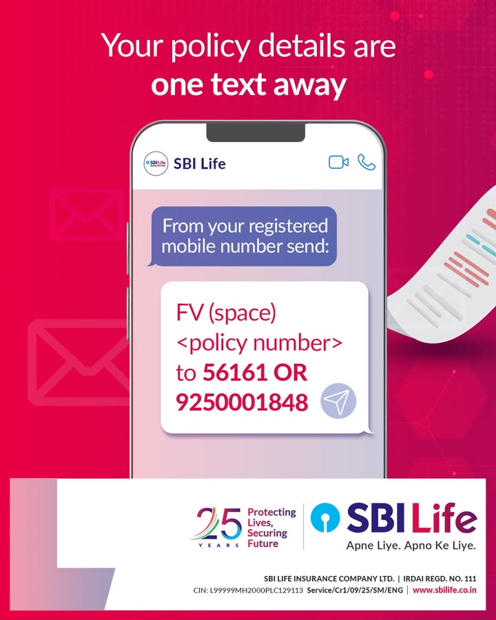 Access your SBI Life policy details instantly with the Quick SMS service