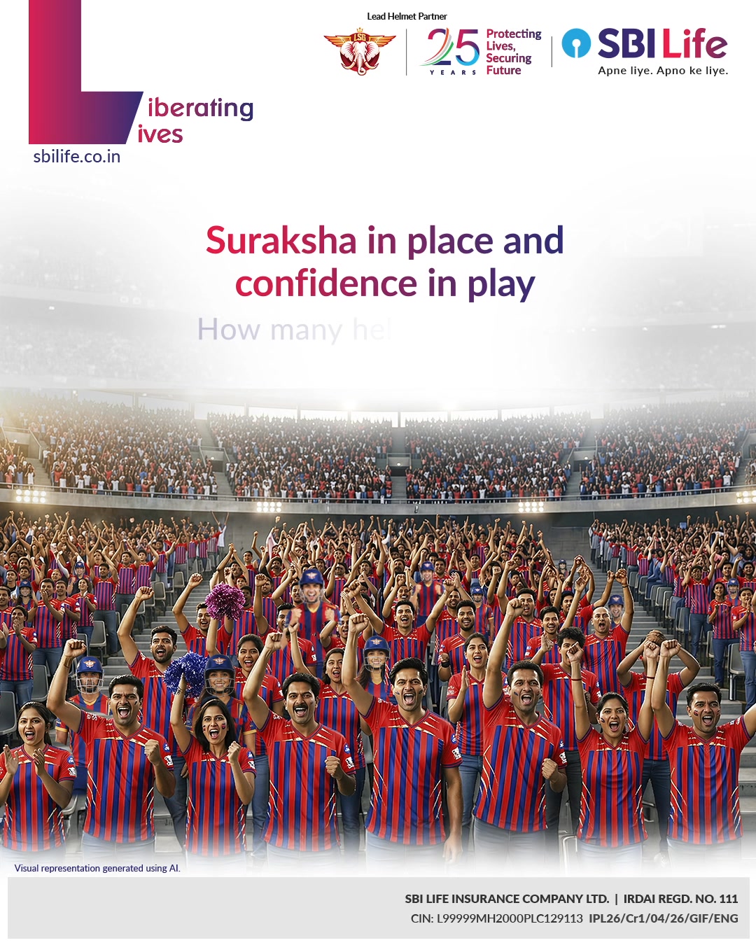 In a stadium full of energy, the helmets stand out. That is Suraksha in place, powering every move with confidence