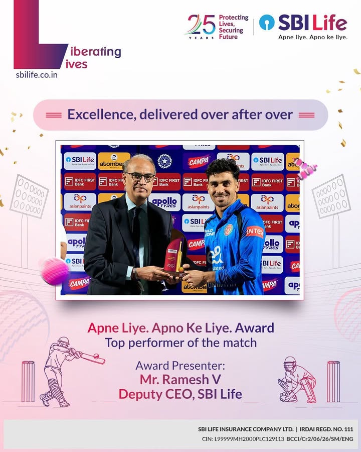 A performance to remember. Mr. Ramesh V, Deputy CEO, SBI Life, presented the Apne Liye. Apno Ke Liye