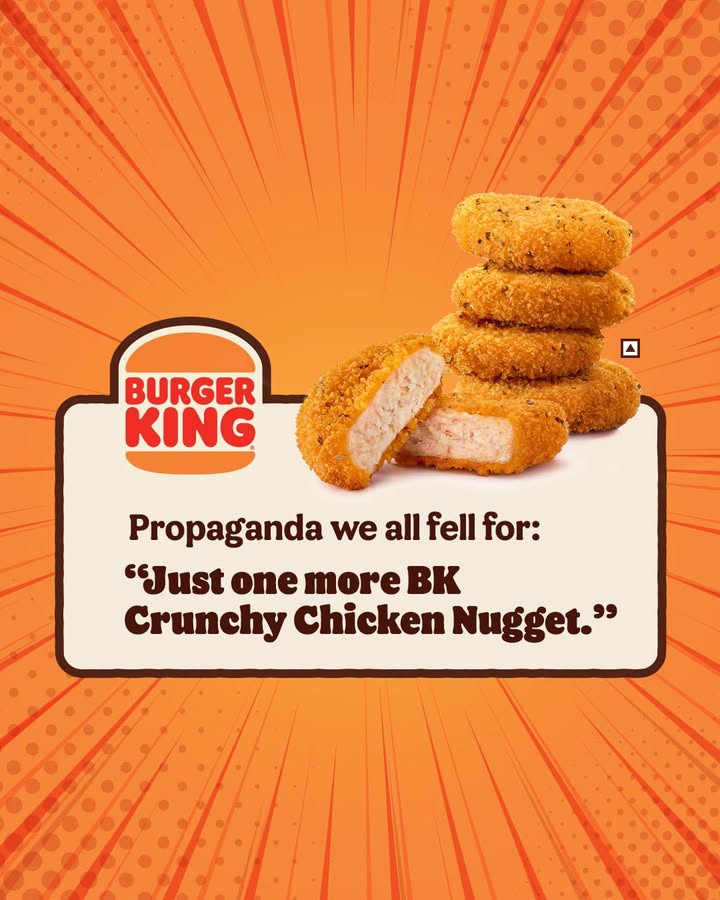 This nugget sized deception got us again. BurgerKing PropogandaTrend