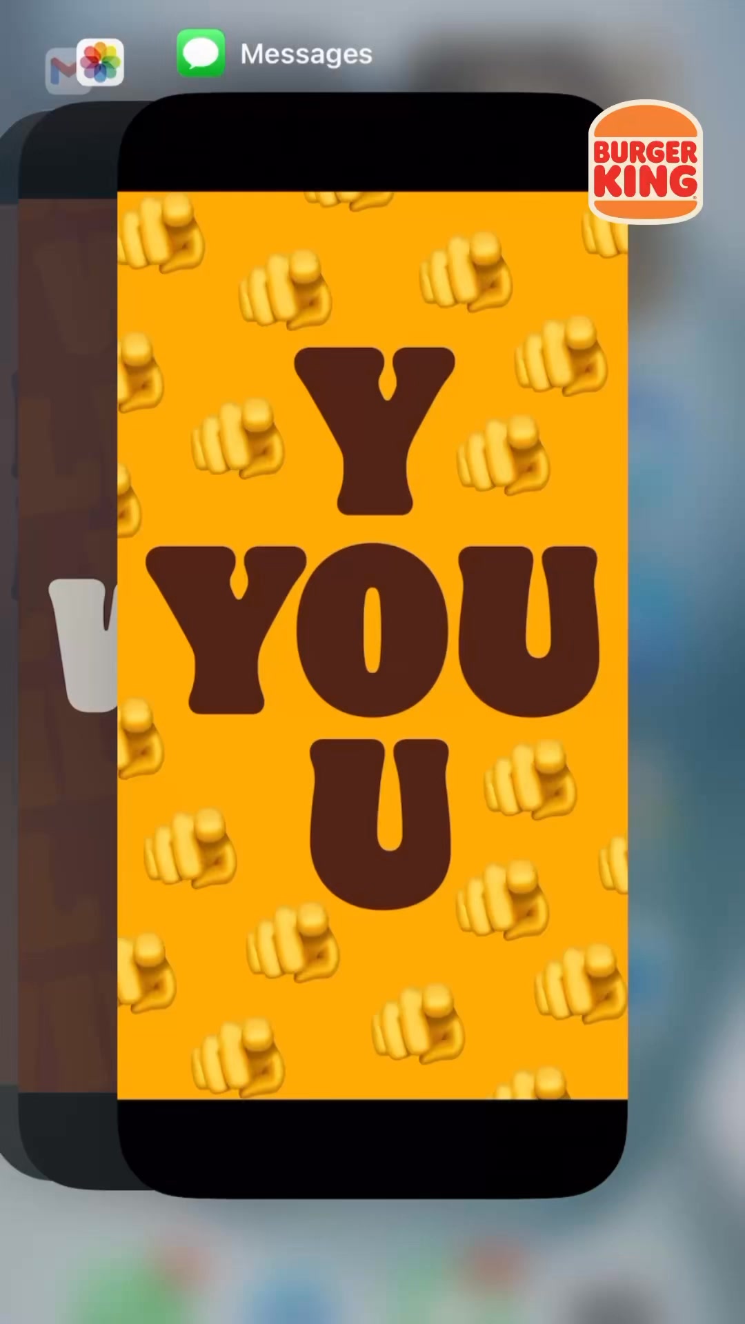 Send this to your special someone and hypnotize them to get you 2 crispy veg BurgerKing
