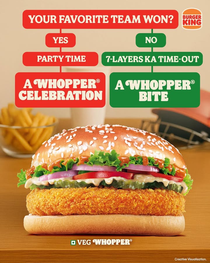 Win or lose, your taste buds deserve a victory. Whopper FTW BurgerKing