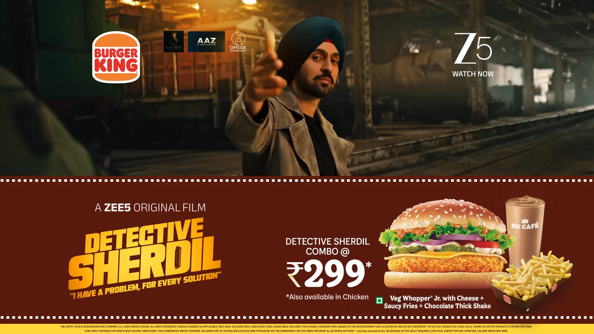 A trail of smoke. A twist of taste. Get your Sherdil Combo at a Burger King Restaurant near you