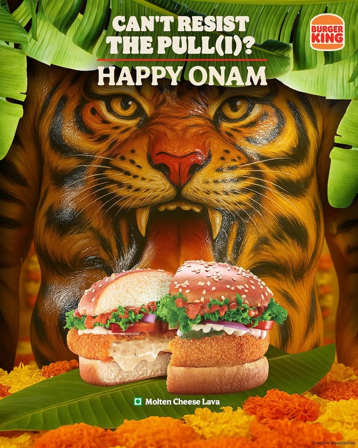 Hunt, harvest, and reap the rewards. Celebrating the spirit of the wild Happy Onam BurgerKing HappyOnam