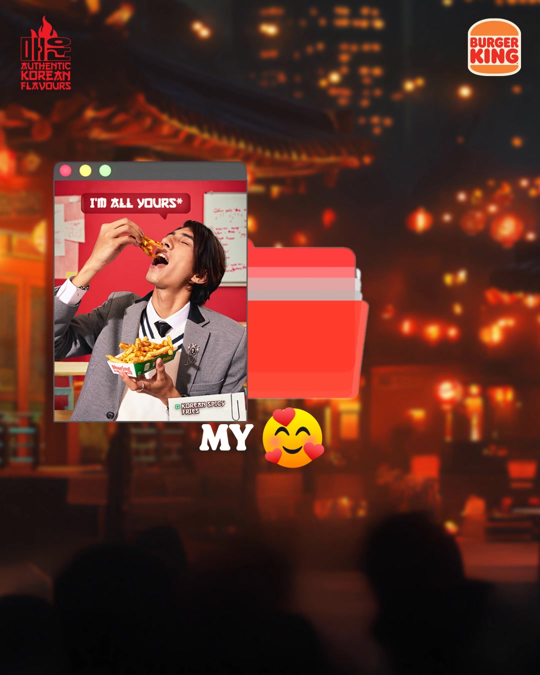Unforgettable taste. Authentic Korean flavours. Discover the Korean Spicy Fest at a Burger King near you. BurgerKing