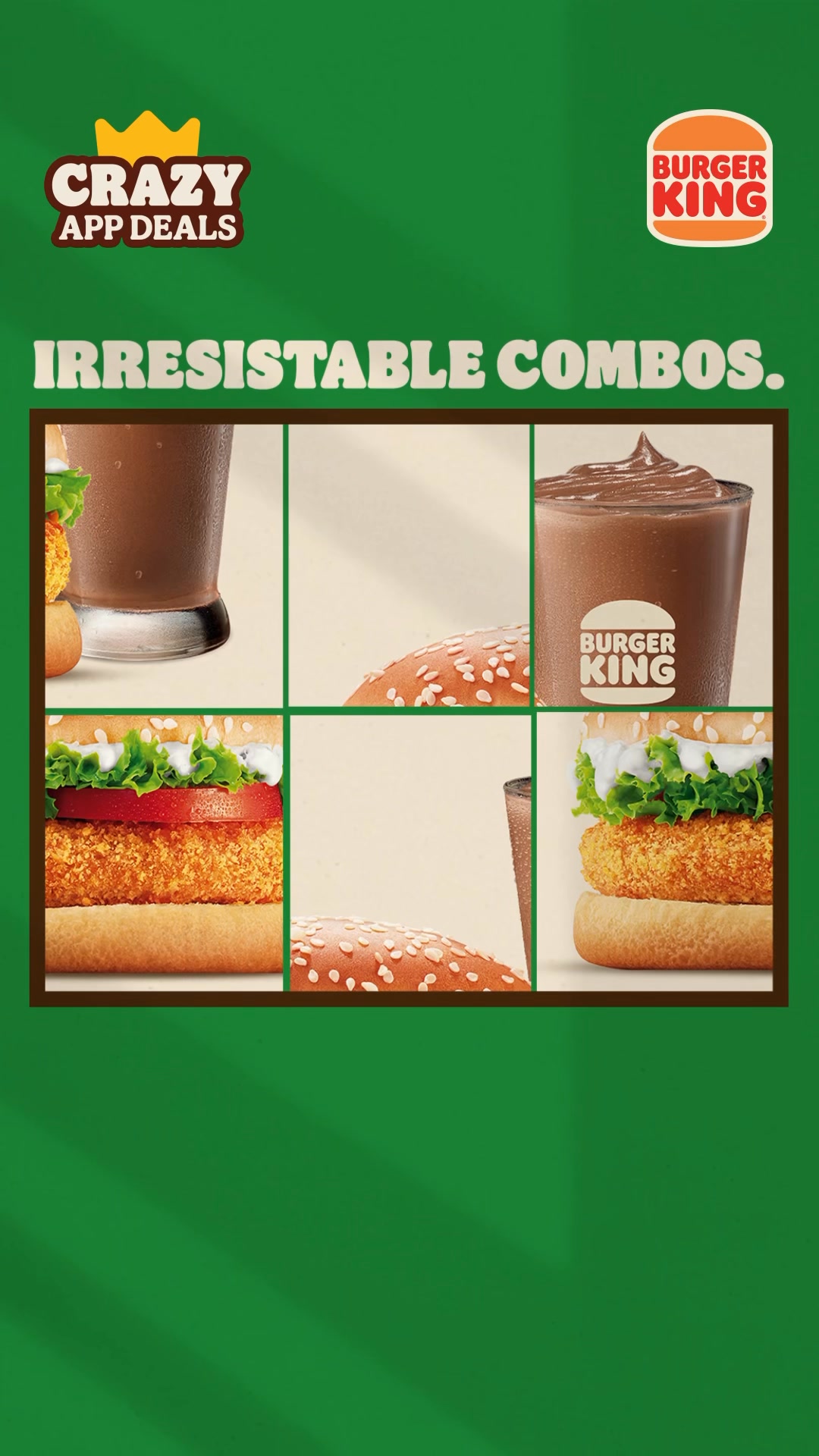 Sunday feels, crazy deals. Download the Burger King app for some crazy in store app deals. BurgerKing