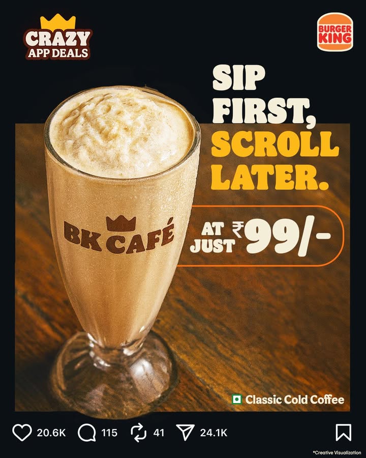 A caffeine kick that keeps the blues away. Grab yours at a Burger King Restaurant near you. BurgerKing