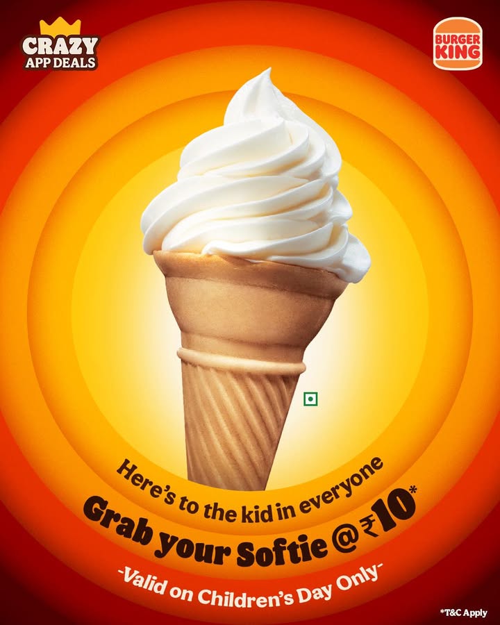 Celebrate your inner child with a 10 softie Only on 14th November, at Burger King restaurants BurgerKing Chil...