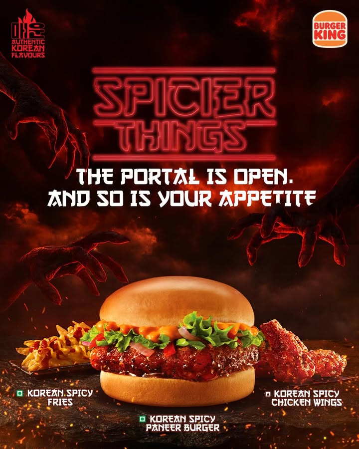 Try our Korean range today. Stranger Maybe. Crave worthy Definitely. BurgerKing StrangerThings