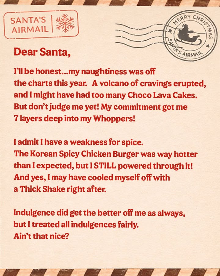 And the Santa ko maska maaro season is here BurgerKing Christmas