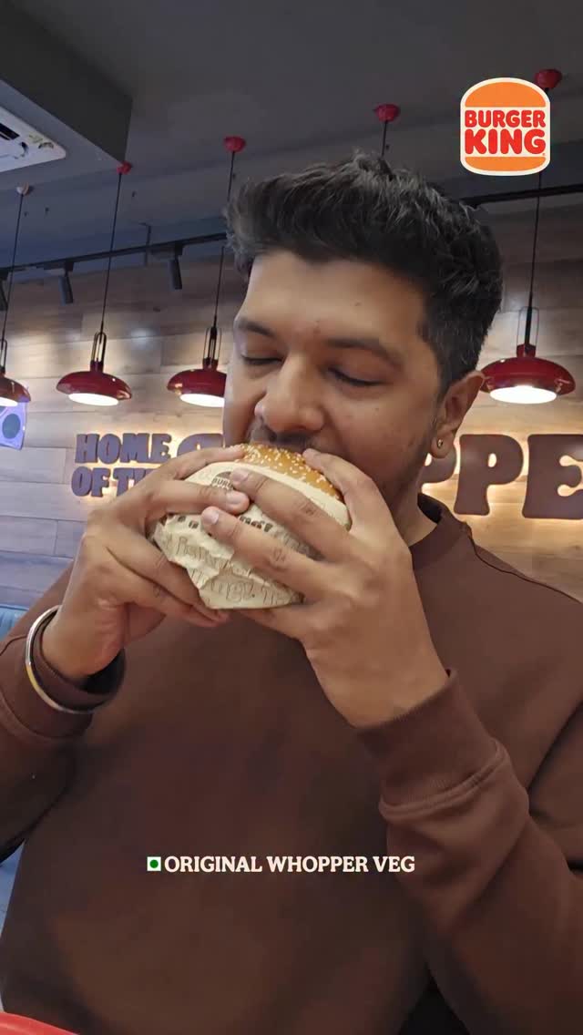 Recommendation waala joy Khaane waala joy. Grab your Original Whopper Veg at a Burger King Restaurant near you