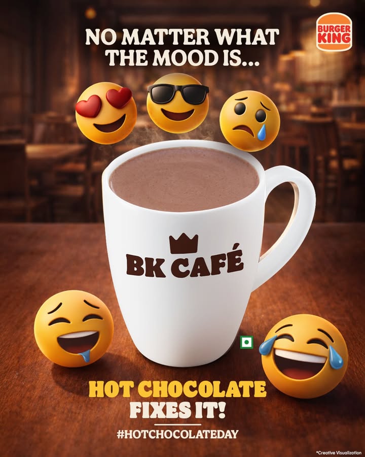 Hot chocolate is an emotional support HotChocolateDay BurgerKing