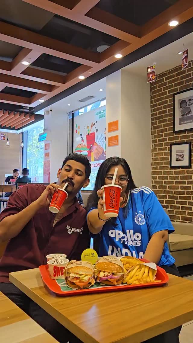 The cocacola india to your burger. The match to your madness BurgerKing T20WorldCup2026