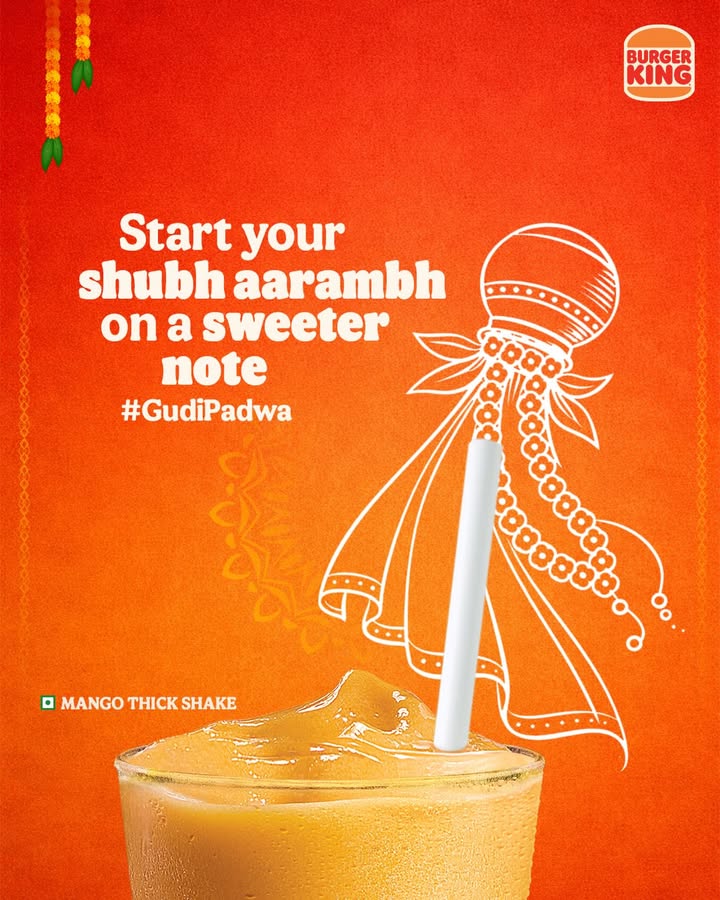 Whats your sweet start to the New Year Tell us below GudiPadwa BurgerKing