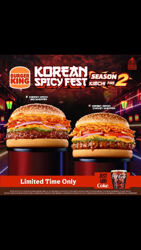 For the first time, the Whopper goes Korean, loaded with kimchi and bursting with bold flavour