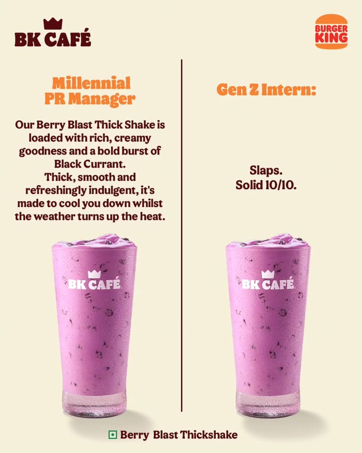Two generations. One fruity obsession. BurgerKing Trend
