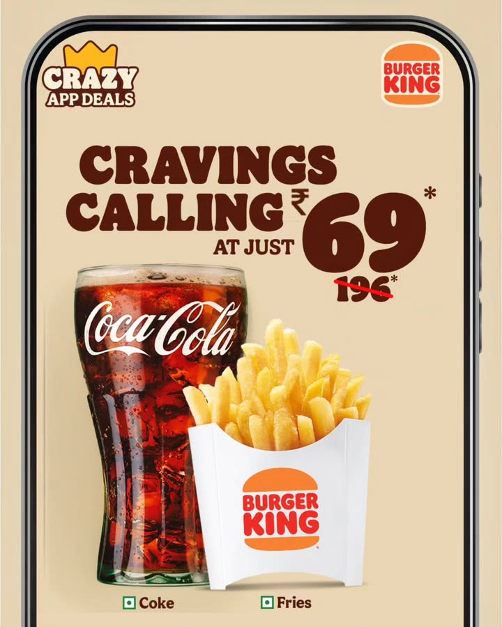 All cravings are welcome Discover deals on your favs in the Crazy App Deals section on the BK app